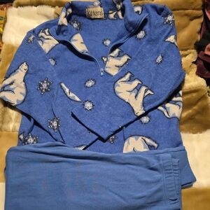 Kittens Blue Polar Bear Pajama Set